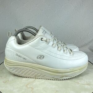 Skechers Low Top Athletic Sneakers Womens Sz 10 White Sportwear Walking Shoes